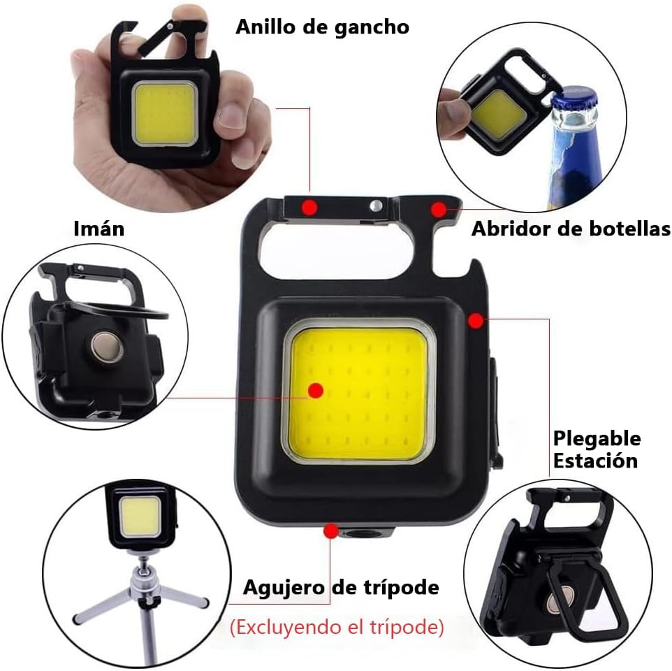 PACK 3 MINI LINTERNA / DESTAPADOR / LLAVERO🔦 4 EN 1